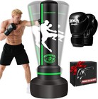 Heavy Punching Bag For Adults Teens  Standing Boxing Bag With Gloves