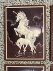 Vintage Unicorn Wall Hanging Wood 8x6 Plaques  lot Of 4  Mystical Beast Fantasy