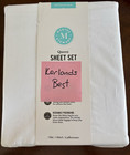 New Martha Stewart Queen Sheet Set 100  Cotton White
