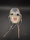 Ceramic Mask Mardi Gras Flowers Wall Decor Signed Vintage 