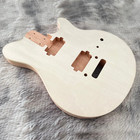 Diy Unfinished Solid Wood Electric Guitar Kit M Canadian Maple Neck Cr Part Full