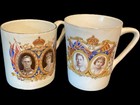 King George And Queen Elizabeth Cups Coronation Vintage 1937 Lot Of 2 England