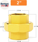 1pcs Brass Pipe Fitting  Brass Union 2  Female Pipe Fitting  For Connecting And