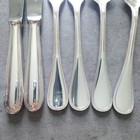 Christofle Perles 6pcs Silverplate Flatware Table Knife Fork Spoon Excellent