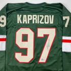 Autographed signed Kirill Kaprizov Minnesota Green Hockey Jersey Beckett Bas Coa