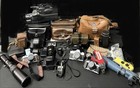 Vintage Camera Lot   Lenses  Bags Canon     Vivitar     Minolta     Asahi     Yashica