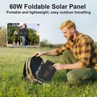 60w Usb Solar Panel Charger Camping Equipment Backpacking Hiking Accessories