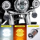 3-1 4 Inch Front Led Turn Signal Double Base Compatible With Aley Road Glide Sof