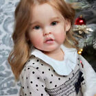 30  Finished Reborn Baby Doll Girl Toddler Yellow Long Curly Hair Handmade Gift