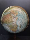 Vintage 1980s Replogle 12  Diameter Globe  world Ocean Series  Metal wood Stand