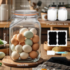 2 Pack 1 Gallon Glass Jar With Airtight Lids super Wide Mouth Large Mason Jars 1