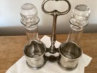Vintage Rein Zinn Oil   Vinegar Cruet Set 95  Pewter