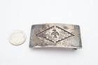 Vintage Native American Navajo Sterling Silver Thunderbird Belt Buckle