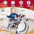 Kids Drum Set For Toddlers  9 Pcs With Stool  Musical Toys