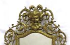 19th C  Victorian Brass Wall Mirror With Bacchus Antique