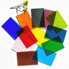 12 Sheets Transparent Stained Glass 4 X 6 Inches 1 8 Inch Rainbow Mosaic Crafts