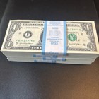 1 Pack Of  1  one Dollar  Bills     Bep     100 Uncirculated Notes     Us Currency