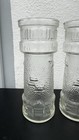 Set Of 2 Red Lobster Vintage Glasses  Different Lighthouse Shapes  7 1 2   14 Oz
