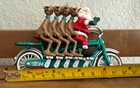 Vintage 1994 Hallmark Cheery Cyclists Christmas Ornament Santa Reindeer Keepsake