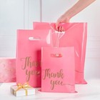 100 Pack Thank You Bags For Small Business  10  X 7 7  Plastic Shopping Bags