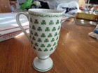  Vintage Irish Coffee Green Shamrocks White Footed Pedestal Mug  1345 Japan