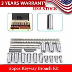 22 Pcs Hss Metric Keyway Broach Set Metric Size Metalworking Tool 4 5 6 8mm