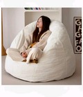 N v Large Bean Bag Chair  Adult Size Bean Bag Sack  Foam Washable Cover Faux Fur