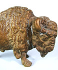 Vintage American Buffalo Statue 8  Bronze Metal Bison Clock Topper Statue