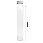 Clear 2 Round 32  Cylinder Glass Flower Vases Centerpieces Party Decorations