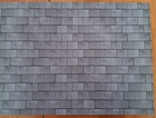 Dollhouse Gray Slate Roofing Card Sheet Tiles Embossed 1 12 Scale Roof Shingles