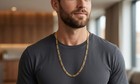 5mm Men s Women s Gold Cuban Link Chain Necklace 24  Inches