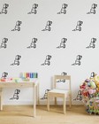Geometric Dinosaur Wall Decor Stickers For Kids Room Baby Nursery Wall Decals   