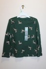 Old Navy Boys Thermal Pajama Top 100  Cotton Reindeer Green   Multicolor Size 4t