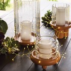 9 x6  Terracotta With Glass Lantern - Threshold