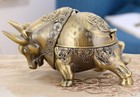 Vintage Bull Ashtray Cigarettes Metal Ashtray Windproof Ash Tray With Lid Cigar