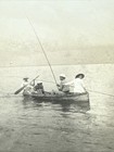 1937 Fishing Terrebonne Bay Louisiana Houma Row Boat Vtg Snapshot Photo