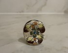 Vintage Mexican Folk Art Pottery Owl Figurine Tonahla Hand Painted Signed
