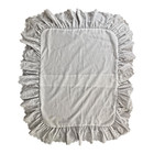 Vintage Fieldcrest White Eyelet Ruffle Pillow Sham 29x35 Lace Pretty Cottagecore