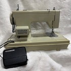 Vintage Sears Kenmore Sewing Machine Model 5186 Tan With Case And Foot Pedal