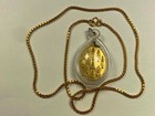 Golden Cased Thai Buddha Amulet And 24  Golden Necklace
