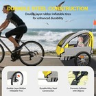 Bicycle Trailer Double Seat Safety Brake Waterproof Sunshade Canopy Max 100lbs