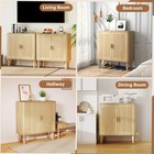 Fluted Buffet Cabinet With Storage Small Sideboard Cabinet