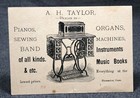 Antique Victorian Trade Card Vtc White Sewing Machine Cleveland Oh Card