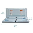 Horizontal Wall-mounted Changing Station  Baby Changer  Blue grey Speckled