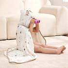 Super Soft Muslin Hooded Towels For Toddler - 27x55 Inches Large  Highly Absorbe