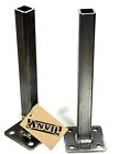 2 Pk 10  Metal Rail Post Rust Repairs 1  Sq  Leg Steel 3  Plates Weld On Pat P