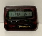 Motorola Flex Pager Message Red Clear With Clip
