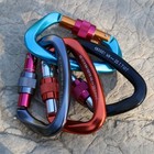 12 25kn Climbing Carabiner Aluminum Screw Locking Clip Heavy Duty Hook Rock