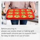 12 Cups Silicone Muffin Pan - Nonstick Cupcake Pan 1 Pack Regular Size Silicone