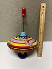 Vintage Schylling Metal Tin Spinning Top Toy Circus Clown Children   s Toy